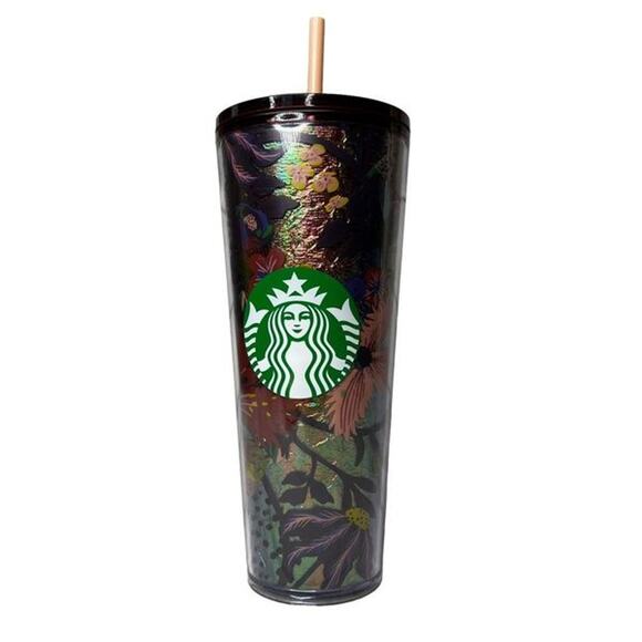 Starbucks Fall 2021 Release Floral Foil Venti Tumbler 20oz new - Picture 1 of 6